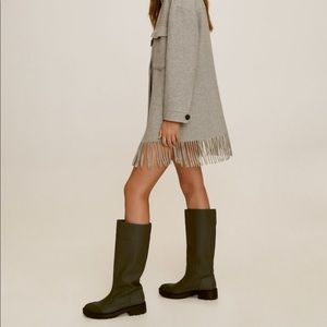 New WITH TAGS! Knee high olive green Mango Wellies
